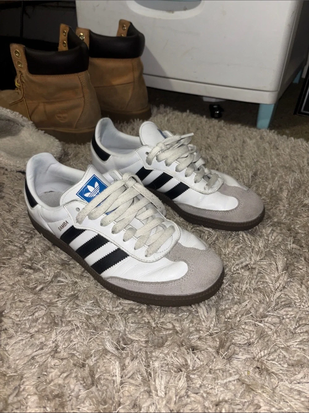 adidas Samba White Black Gray Low-Top Sneakers NO BOX